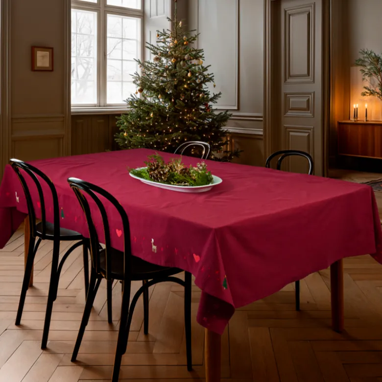 Juna Christmas Fable dug rød 150x270 cm