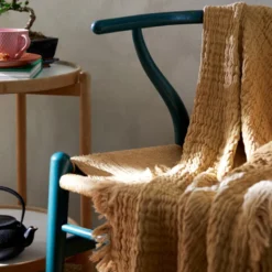 Juna Reloved sengetæppe sand 240x260 cm