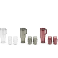 Kande med 4 kopper assorterede farver 1,2 liter
