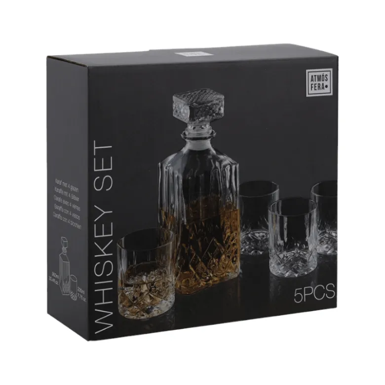 Karaffelsæt med glas 5 dele
