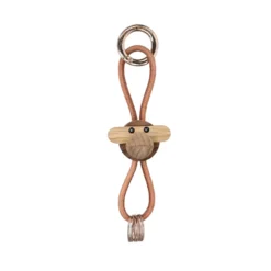 Kay Bojesen Abe nøglering guld/brun 3 cm