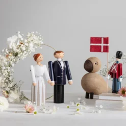 Kay Bojesen Brudgom blå/sort/hvid 18,5 cm