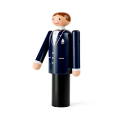 Kay Bojesen Brudgom blå/sort/hvid 18,5 cm