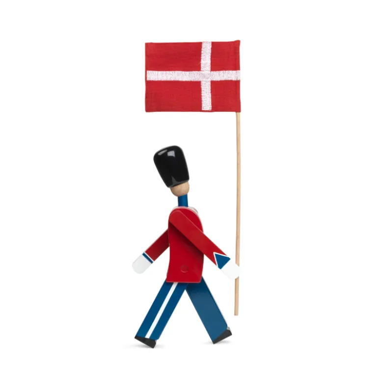 Kay Bojesen Figurines Fanebærer træfigur rød H 29,5 cm