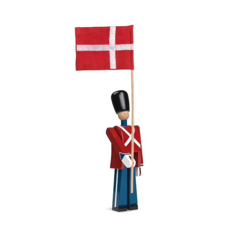 Kay Bojesen Figurines Fanebærer træfigur rød H 29,5 cm