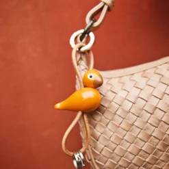Kay Bojesen Fugl nøglering orange H 4,5 cm