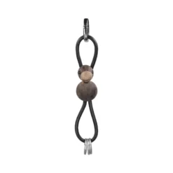 Kay Bojesen Fugl nøglering sølv/sort H 4,5 cm