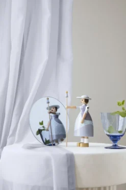 Kay Bojesen Hyrdinden træfigur lyseblå