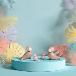 Kay Bojesen Liv & Lykke fugle rosa 2 stk.