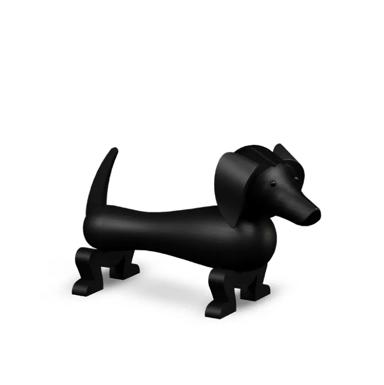 Kay Bojesen mellem Gravhund mørk bejdset eg