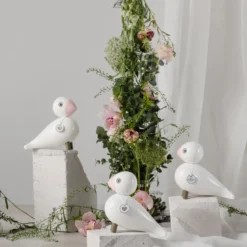 Kay Bojesen sangfugl Love hvid/rosa