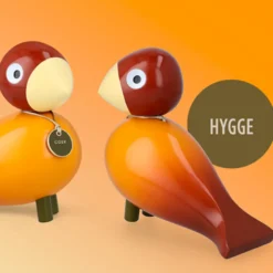 Kay Bojesen Story Birds Hygge sangfugl orange H 15,5 cm