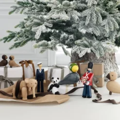 Kay Bojesen Trommeslager malet bøg rød 22,5 cm