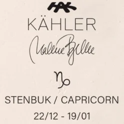 Kähler Astro stenbuk skulptur hvid 25 cm