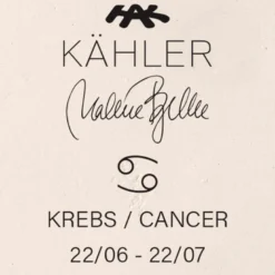 Kähler Astro stjernetegn krebs hvid 16 cm