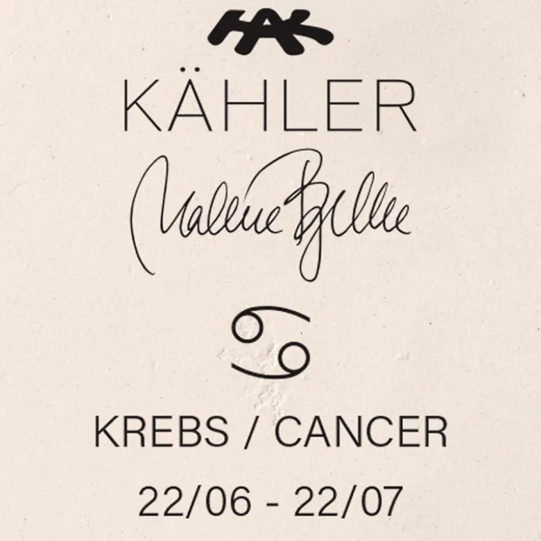 Kähler Astro stjernetegn krebs hvid 16 cm
