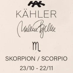 Kähler Astro stjernetegn skorpion hvid 14 cm