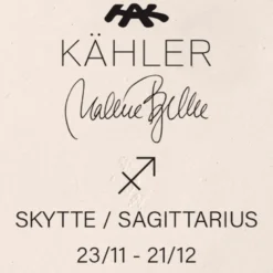 Kähler Astro stjernetegn skytte skulptur hvid