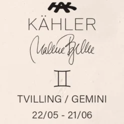 Kähler Astro Stjernetegn Tvilling Hvid 24 Cm