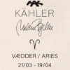 Kähler Astro stjernetegn vædder figur hvid