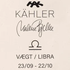 Kähler Astro stjernetegn vægt skulptur hvid