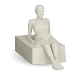 Kähler Character Den Opmærksomme skulptur hvid 13 cm