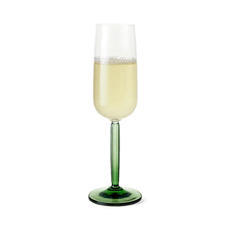 Kähler Hammershøi champagneglas grøn 2 stk. 24 cl