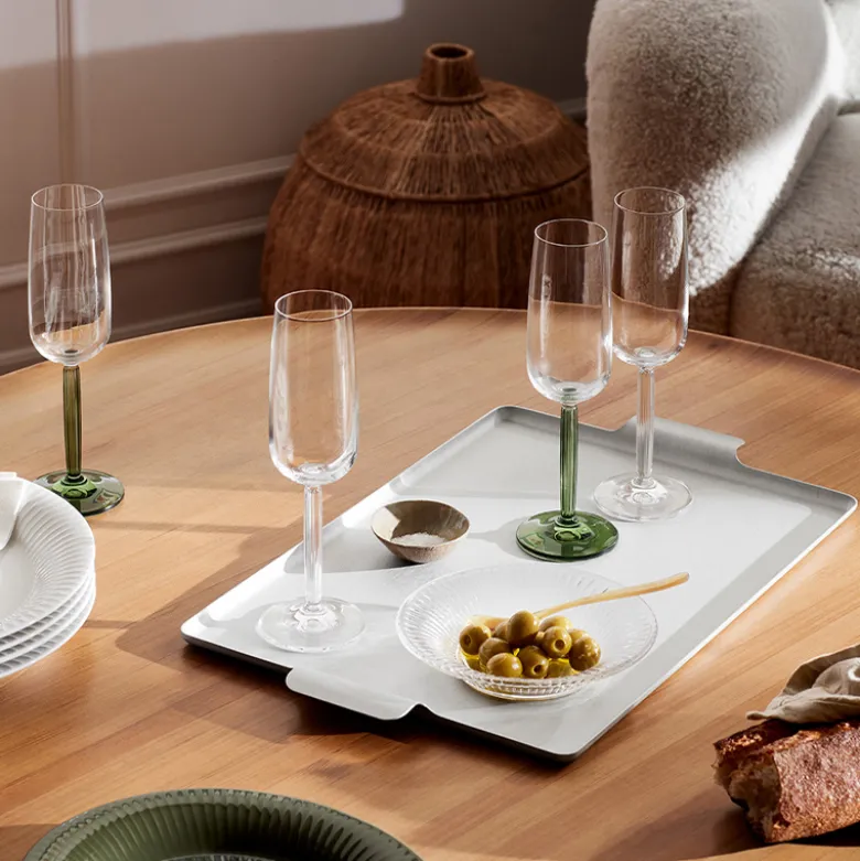 Kähler Hammershøi champagneglas grøn 2 stk. 24 cl