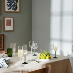 Kähler Hammershøi champagneglas grøn 2 stk. 24 cl