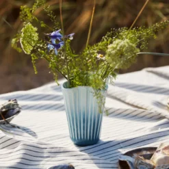 Kähler Hammershøi Unfold vase blå H 20,5 cm
