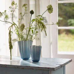 Kähler Hammershøi Unfold vase blå H 20,5 cm