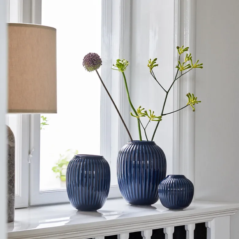 Kähler Hammershøi vase indigo blå 20 cm