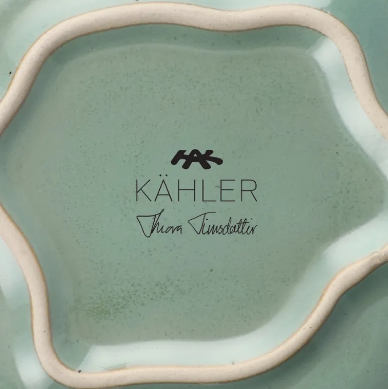 Kähler Kantarel bordfad grøn 14x14,5 cm
