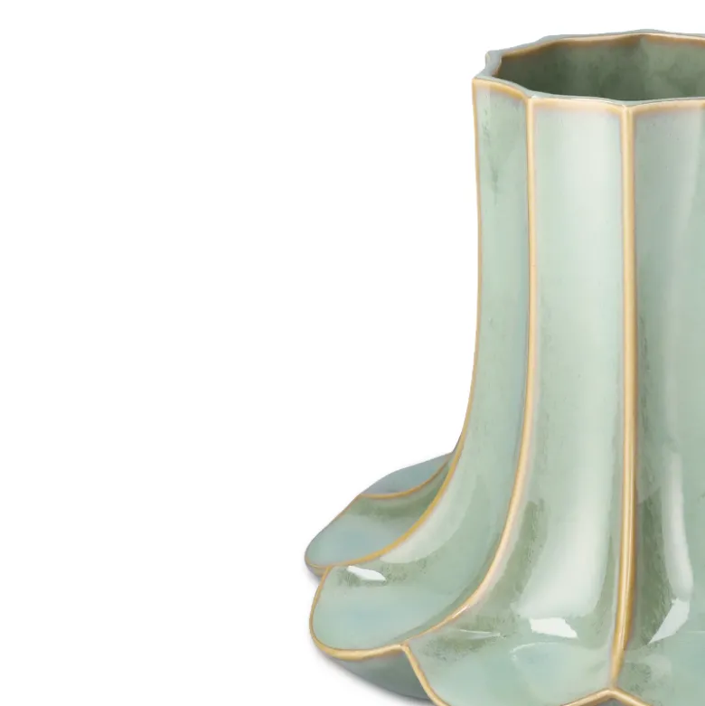 Kähler Kantarel vase grøn H 20,5 cm