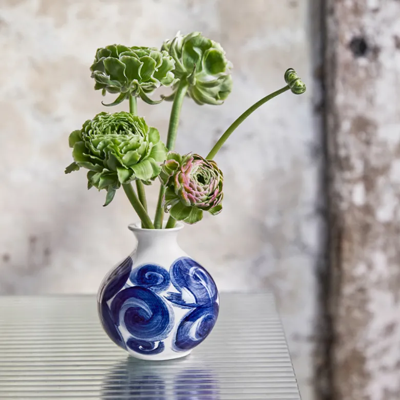 Kähler Tulle vase blå H 10,5 cm