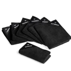 Klud microfiberklude 7 ugedage black 30x30 cm
