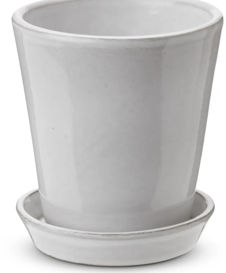 Knabstrup dyrkningspotte hvid 11 cm