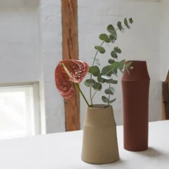 Knabstrup Keramik clay vase terracotta H 32 cm