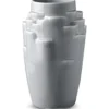Knabstrup Keramik Plateau vase lyseblå 25 cm