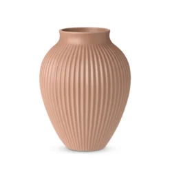 Knabstrup Keramik Ripple mat vase rosa H 27 cm