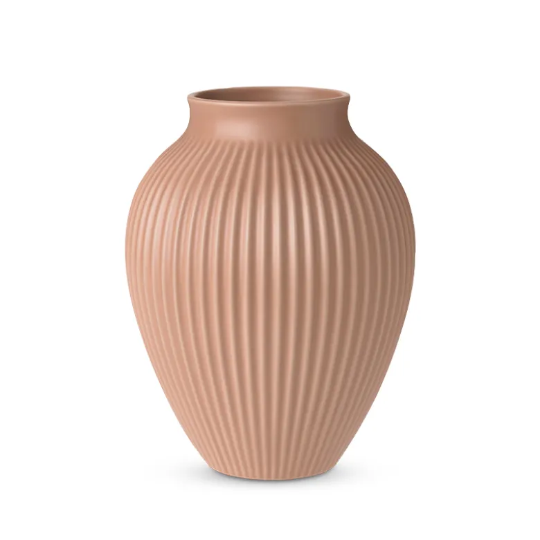 Knabstrup Keramik Ripple mat vase rosa H 27 cm