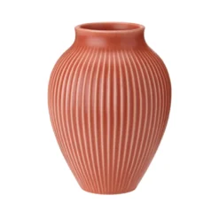 Knabstrup Keramik Ripple mat vase koral H 27 cm