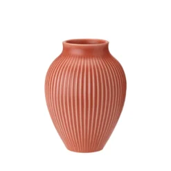 Knabstrup Keramik Ripple mat vase koral H 20 cm