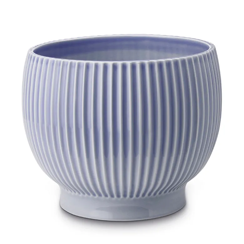 Knabstrup Keramik Ripple urtepotteskjuler lavendel H 14.5 cm