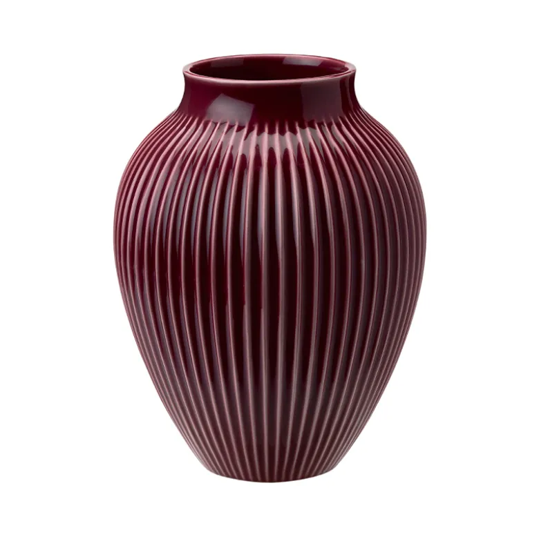 Knabstrup Keramik Ripple vase berry H 20 cm