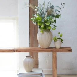 Knabstrup Keramik Ripple vase beige H 20 cm