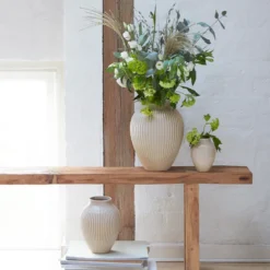 Knabstrup Keramik Ripple vase beige H 27 cm
