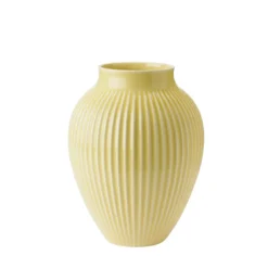 Knabstrup Keramik Ripple vase lysegul H 27 cm