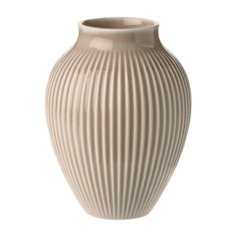 Knabstrup Keramik Ripple vase rosa H 12,5 cm