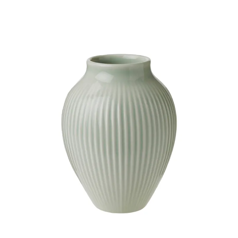 Knabstrup Keramik Ripple vase mint H 12,5 cm